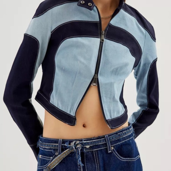 NWT BDG Torreto Colorblock Denim Jacket from Urban Outfitters - Picture 11 of 12